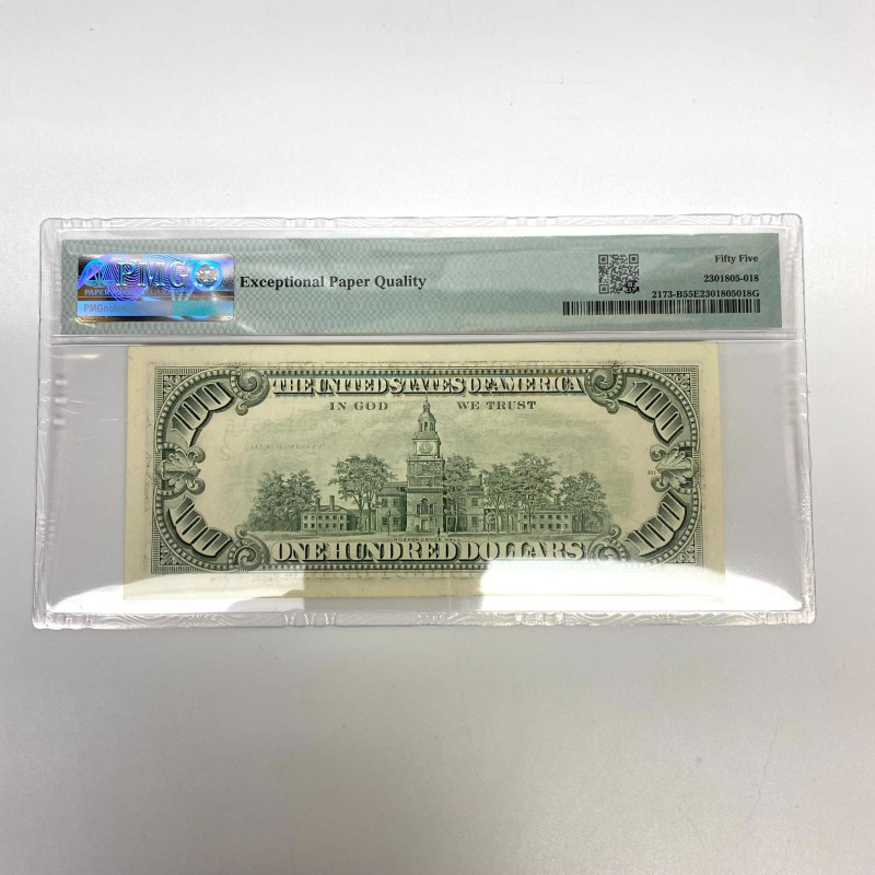 Fr 2173-B (BE Block) 1990 $100 FRN New York PMG 55 EPQ Fr 2173-B (BE Block) 1990 $100 FRN New York PMG 55 EPQ