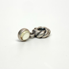 Authentic Pandora Silver and Lime Quartz Dangle Disc Charm 790435LQ