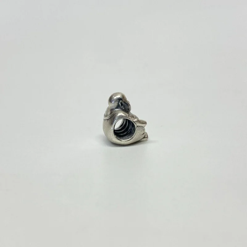 Authentic PANDORA Sterling Silver SMILING BUDDHA Charm Bead 925 ALE Retired Authentic PANDORA Sterling Silver SMILING BUDDHA Charm Bead 925 ALE Retired