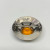 JF Silver Tone Faux Citrine Round Gemstone Circle Brooch JF Silver Tone Faux Citrine Round Gemstone Circle Brooch