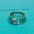 Tiffany & Co. Atlas 18K White Gold Three Diamond Open Band Ring Size 6