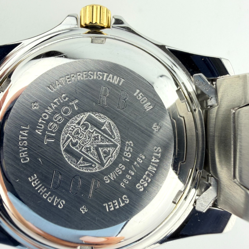 Tissot PR 100 Automatic Blue Dial Two-Tone Diver Men's Watch Sapphire 150m