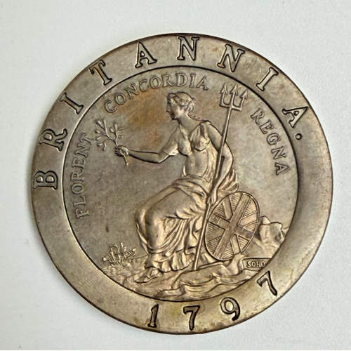 1797 Soho Britain Penny Soho Mint — MODERN FANTASY —