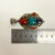 Old Brass Multicolor Stones Inserts Unique Pendant