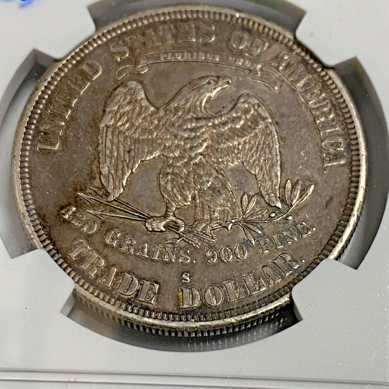 1877-S Trade Dollar NGC AU Details Cleaned