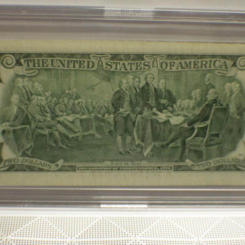 Uncirculated Series 2003A $2 Bill  Oregon with Clear Case Holder Uncirculated Series 2003A $2 Bill  Oregon with Clear Case Holder