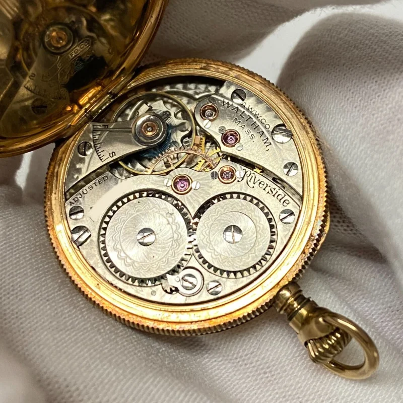 Rare American Waltham W.W.C. MFG.CO 14K U.S ASSAY Pocket Watch, With Engraving