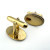 Brushed Finish Oval Cuff Links Men's Jewelry Gold Tone
