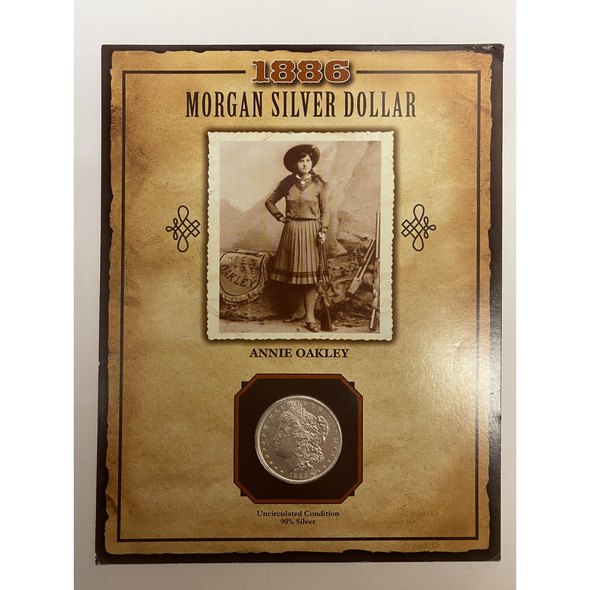 1886 BU/UNC Morgan Silver Dollar - PCS LEGENDS OF THE WEST "Annie Oakley"