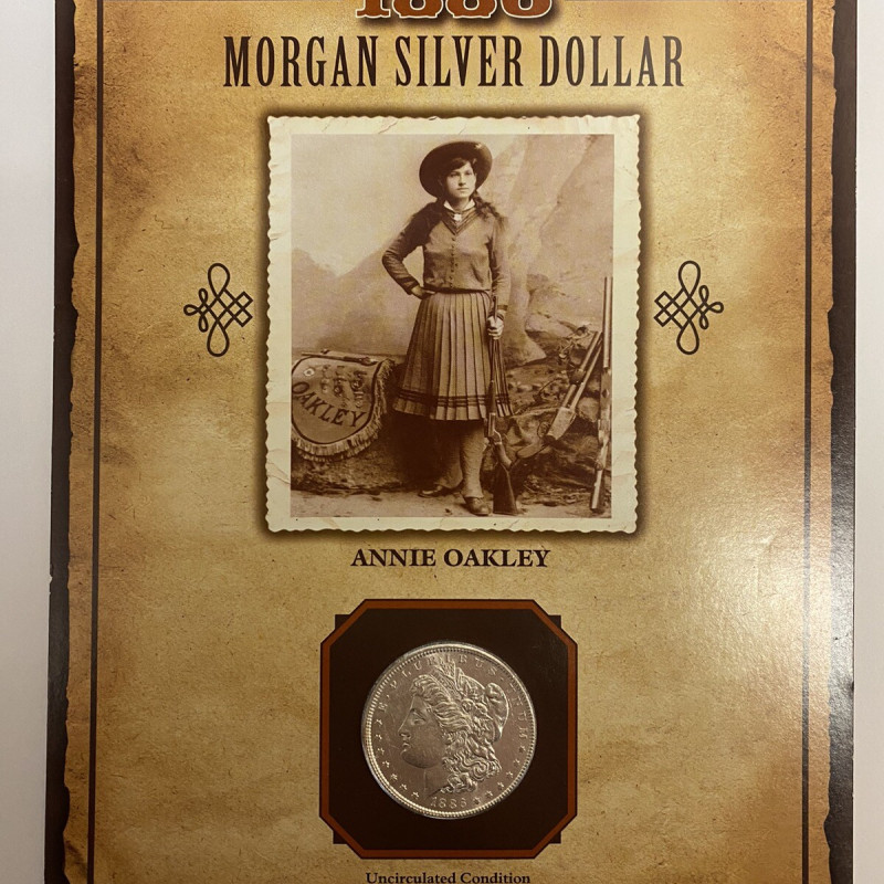 1886 BU/UNC Morgan Silver Dollar - PCS LEGENDS OF THE WEST "Annie Oakley"