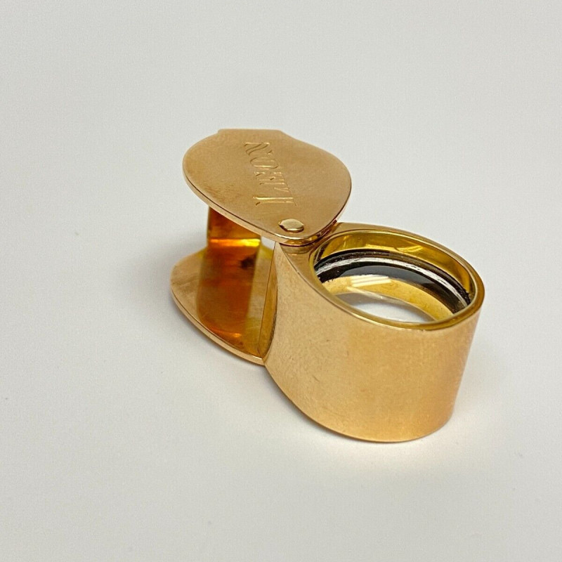 10x Loupe in Solid 14K Gold - 23.7 Grams with Engraved LEON 10x Loupe in Solid 14K Gold - 23.7 Grams with Engraved LEON