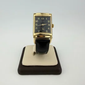Hamilton Limited Edition No. 1791 Gold Rectangular Tank Watch Black Dial Swiss