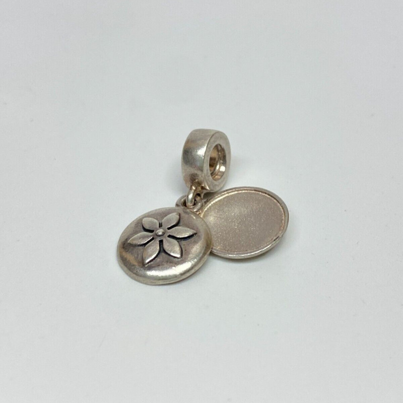 Retired Sterling Silver Pandora Lucerne Flower Dangle Charm Breast Cancer 790522