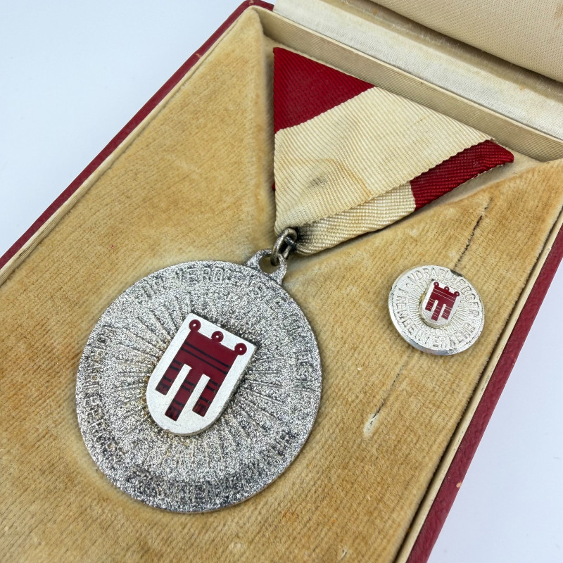 Rare Vintage Vorarlberg Tourism Merit Medal & Lapel Pin Set in Case - Austria
