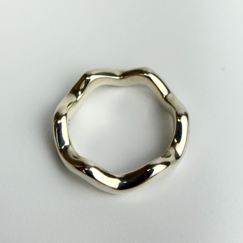 Tiffany & Co. Paloma Picasso Silver Zig Zag Band Ring Size 4.5