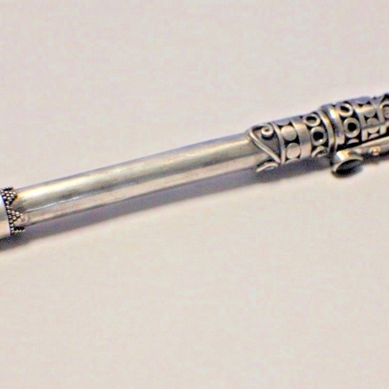 Vintage Silver Gold Plated Gem Stone Pen !!!! Vintage Silver Gold Plated Gem Stone Pen !!!!