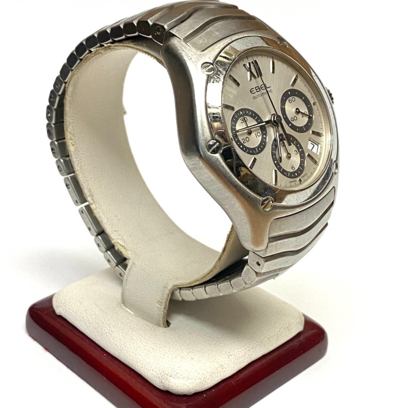 Ebel Classic Wave Senior Chrono Automatic Men Watch 40mm STAINLESS Steel