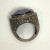 Vintage Sterling Silver Amethyst & Marcasite Ring