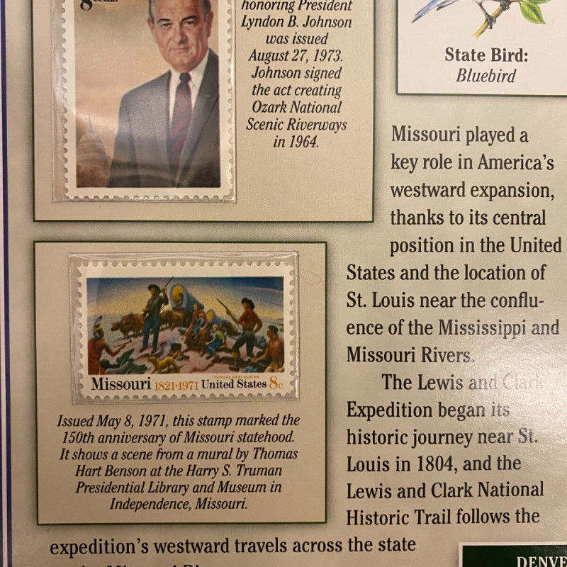 2017 Coins + Stamps MISSOURI State Quarter Set Collection P + D