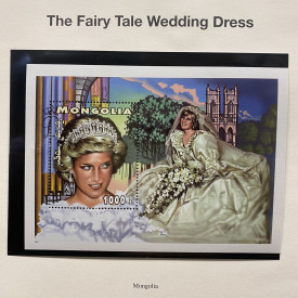 MONGOLIA Princess Diana in Wedding Dress MNH souvenir sheet