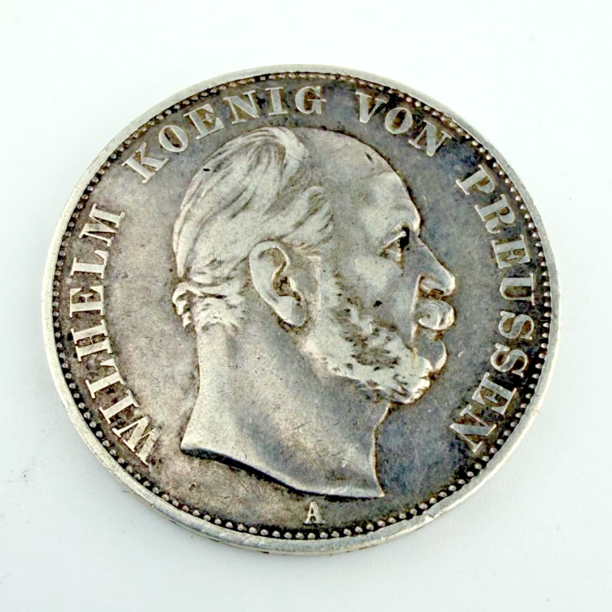 1871 Prussia Siegesthaler Wilhelm I Silver Thaler KM-500 Victory Coin