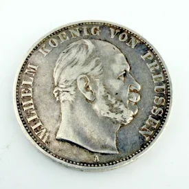 1871 Prussia Siegesthaler Wilhelm I Silver Thaler KM-500 Victory Coin