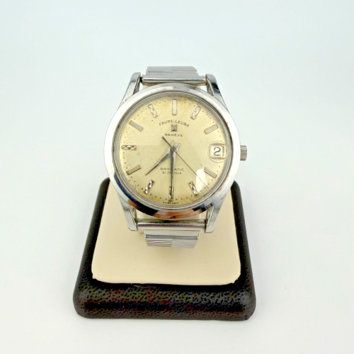 Vintage 1950s Favre-Leuba Daymatic 21 Jewels Swiss Watch Fixoflex Vintage 1950s Favre-Leuba Daymatic 21 Jewels Swiss Watch Fixoflex