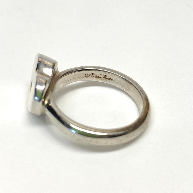 Tiffany & Co. Sterling Silver Paloma Picasso Diamond Modern Heart Ring Size 6.5 Tiffany & Co. Sterling Silver Paloma Picasso Diamond Modern Heart Ring Size 6.5