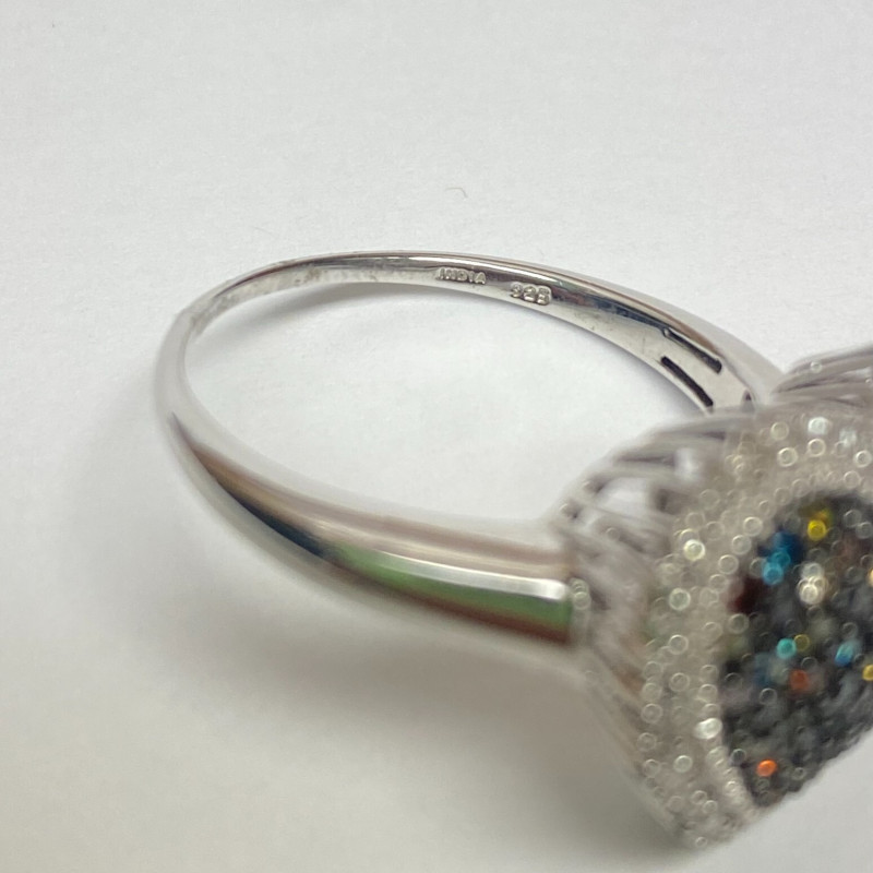 RING DIAMOND 1.5 ct Sterling Silver Size 10.25