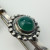 Rare Vintage Sue Susan Drabkin Sterling Silver Brooch with Chains and Green Jade