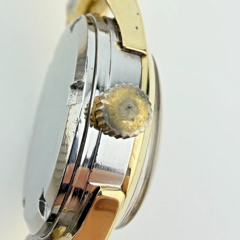 Vintage Omega De Ville Genève Ladies Gold -Tone Stainless Steel Bracelet Watch