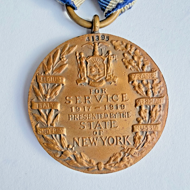 Lot of 4 Original US WWI Bronze Medals — Victory + Service Medals with Ribbons