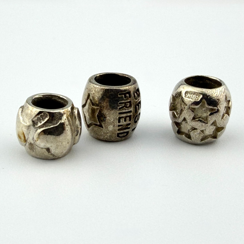 925 Sterling Silver Charm Necklace Style 18" -19.5" 20 charms