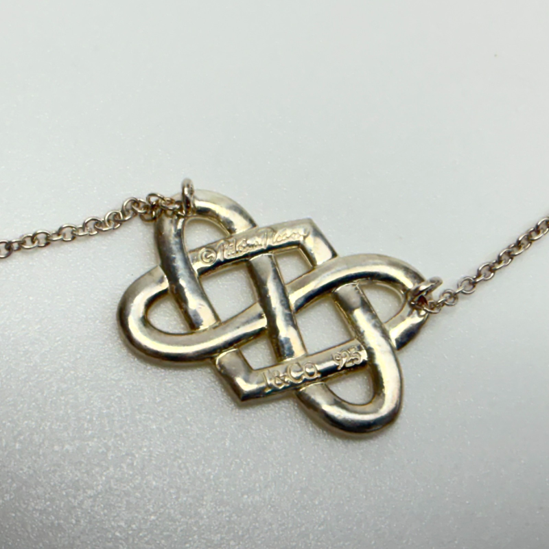 Tiffany & Co. Sterling Picasso Celtic Love Knot Pendant Necklace 16"