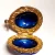 Small Antique Sterling Silver Enamel Egg Pendant (BLUE WITH STARS )