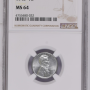 1943 NGC MS 64 1c Lincoln Wheat (Small Number 4)