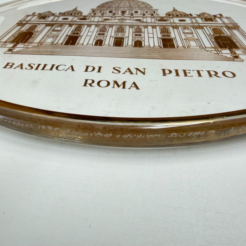 Vintage Orrefors Crystal Sweden Basilica di San Pietro Limited Edition Plate