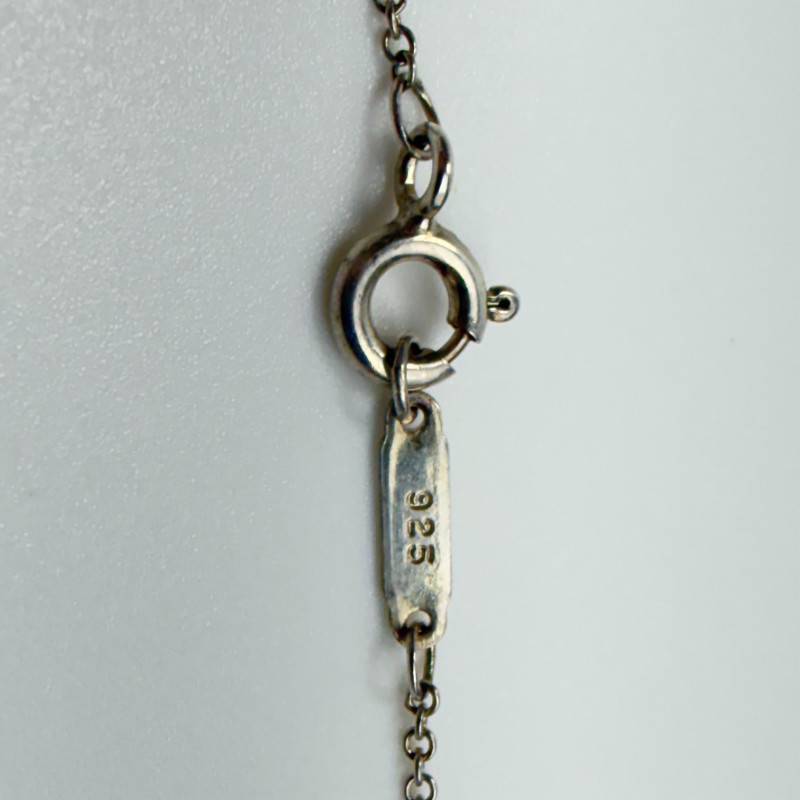 Authentic Tiffany & Co Notes I Love You Double Heart Pendant Silver Necklace 16”