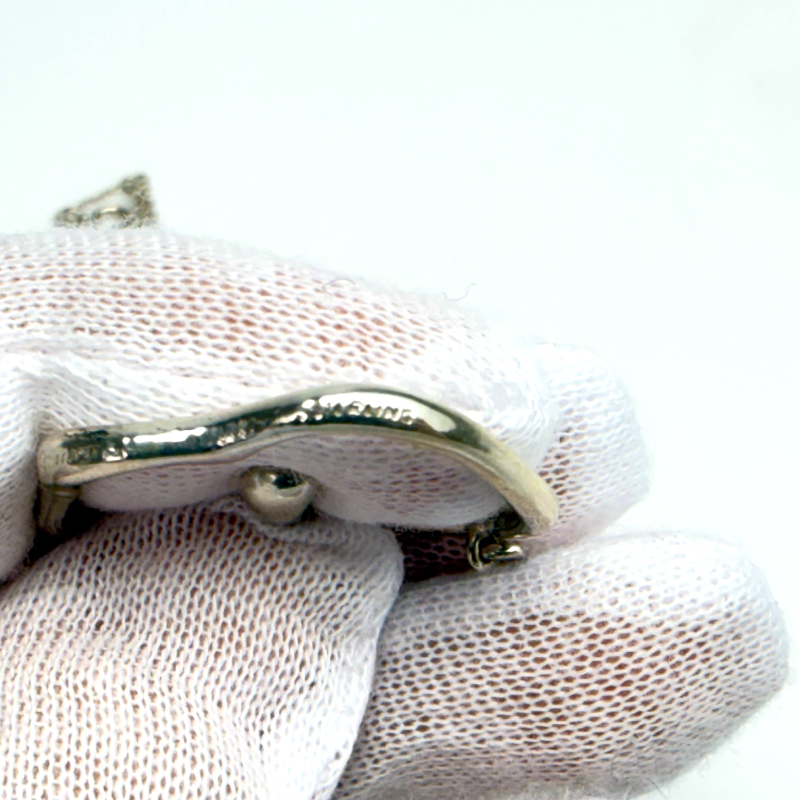 Tiffany & Co Sterling Silver Necklace Large Apple Elsa Peretti 16" Length Chain