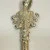 Justin Davis Sterling Silver Key Pendant with Crown and Skull Design, 3 inches