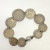 Great Britain 1896-1940 Coins George IV Silver Bracelet, 24 grams Great Britain 1896-1940 Coins George IV Silver Bracelet, 24 grams
