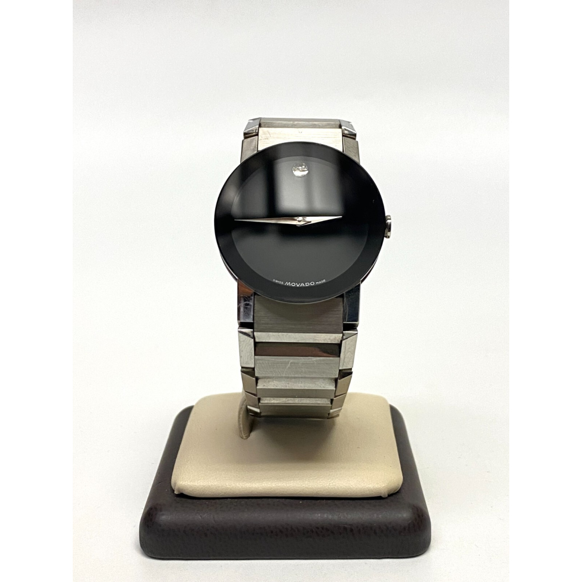 Movado Stainless Steel Men's 35mm Museum Dial Watch Model 84G1 1896, band 7.25&