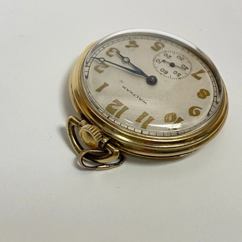 Vintage Waltham 17 Jewels 10kt Gold Rolled Pocket Watch. Keystone Victory