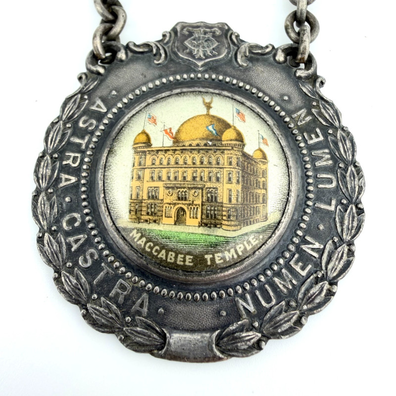 Astra Castra Numen Lumen K.O.T.M. Fraternal Pin Pinback Badge Whitehead and Hoag