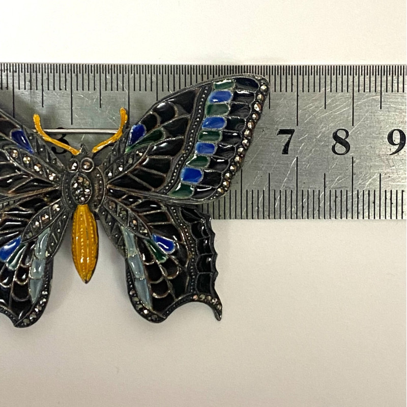 Vintage Alice Caviness Germany Enamel Sterling Silver Butterfly Brooch Vintage Alice Caviness Germany Enamel Sterling Silver Butterfly Brooch