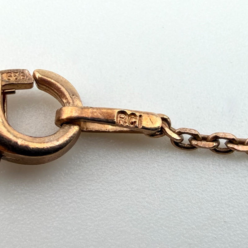 Elegant Rose Gold Plated 925 Sterling Silver Teardrop Pendant Necklace RCI Italy