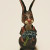 BUNNY FIGURINES SET ONE HAS FLOWERS IN HAND BUNNY FIGURINES SET ONE HAS FLOWERS IN HAND