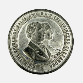 Great Britain 1863 MARRIAGE OF THE PRINCE OF WALES & ALEXANDRA white metal 51mm