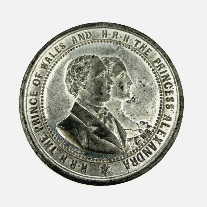 Great Britain 1863 MARRIAGE OF THE PRINCE OF WALES & ALEXANDRA white metal 51mm