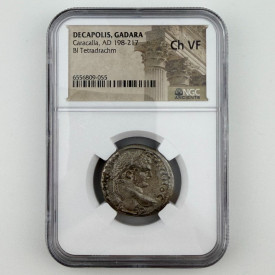 DECAPOLIS, GADARA Caracalla (AD 198-217) BI Tetradrachm - NGC Ch VF